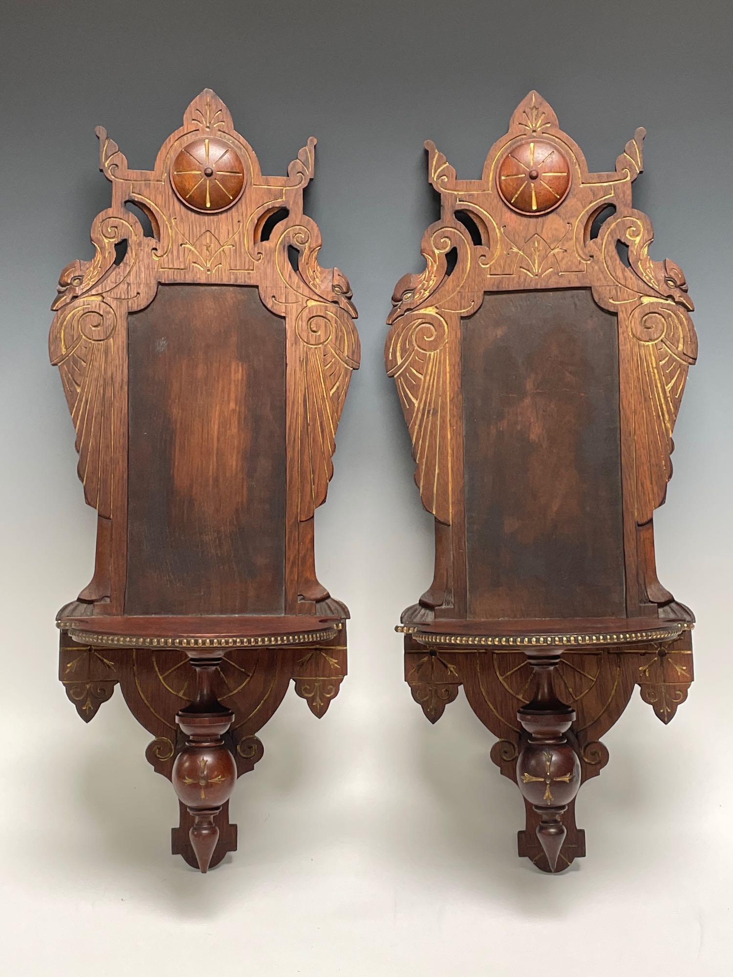 Fine Pair of 19th Century American Wall Sconce Shelves (1 of 16)