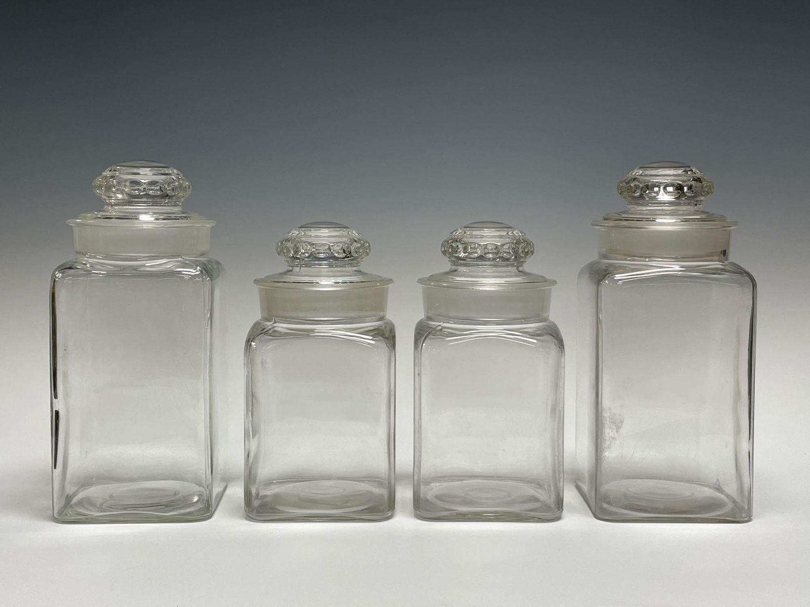 Four (4) Lidded Glass Storage Jars (1 of 17)