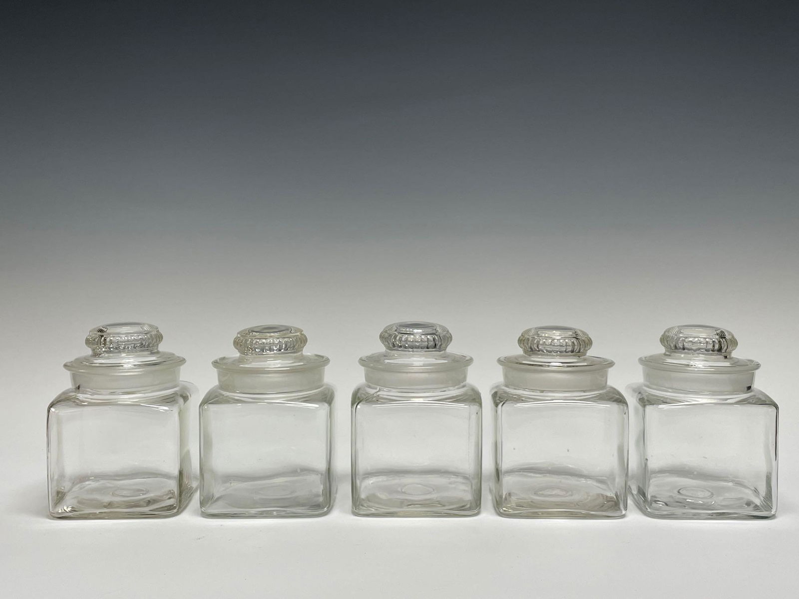 Five (5) Lidded Glass Apothecary Candy Store Jars (1 of 18)