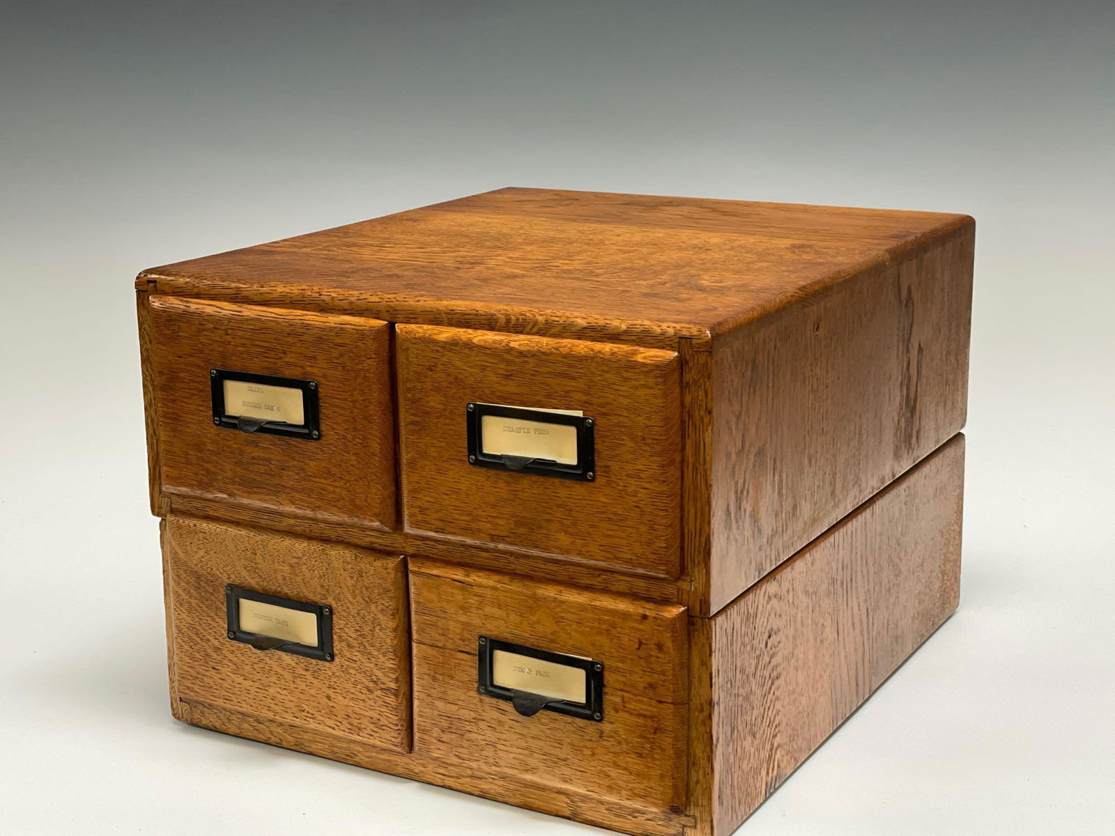 Early 20th c. American Oak Index Card Catalog File (1 of 9)