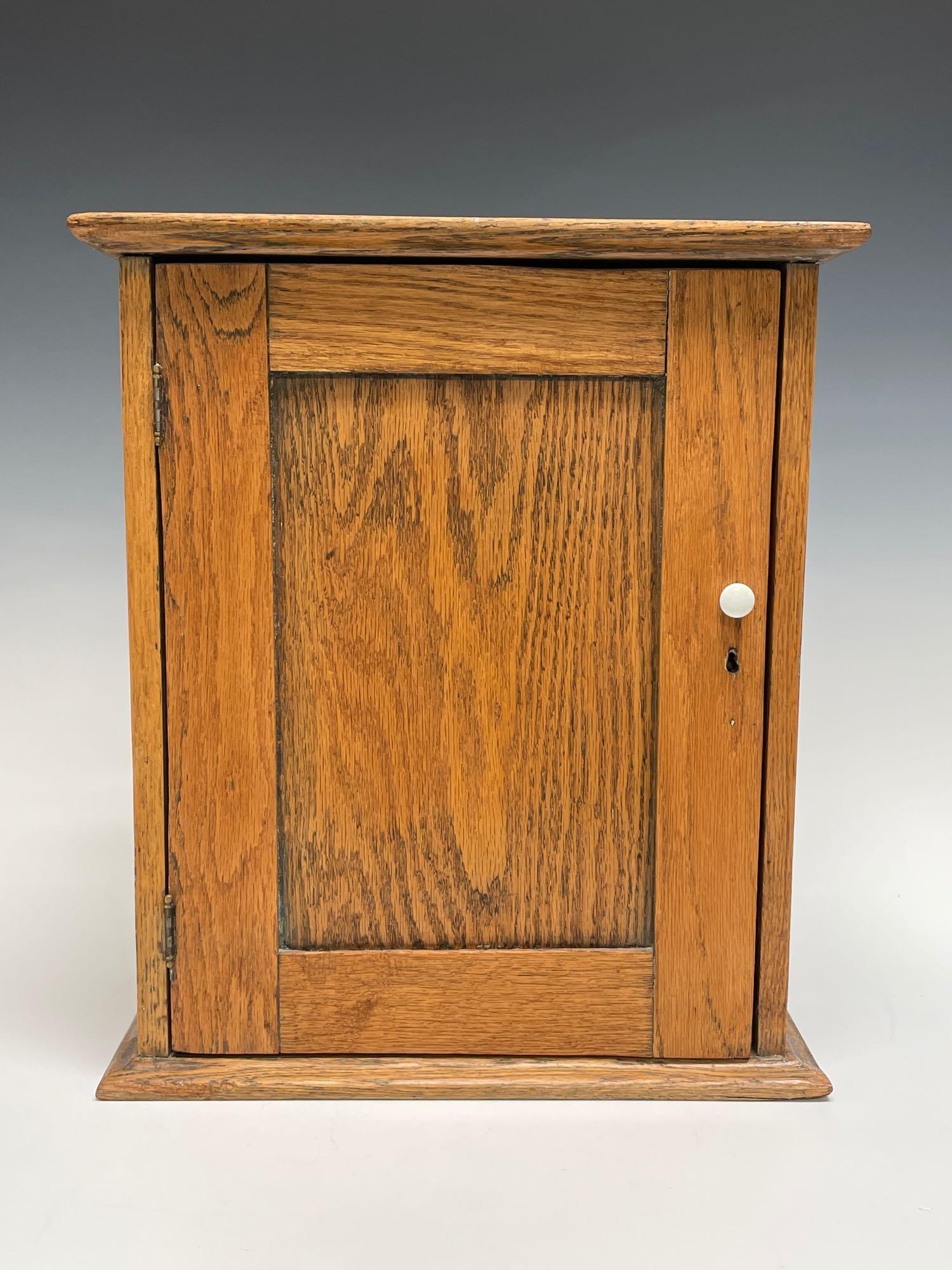 Early American Oak Blind Door Cabinet (1 of 8)