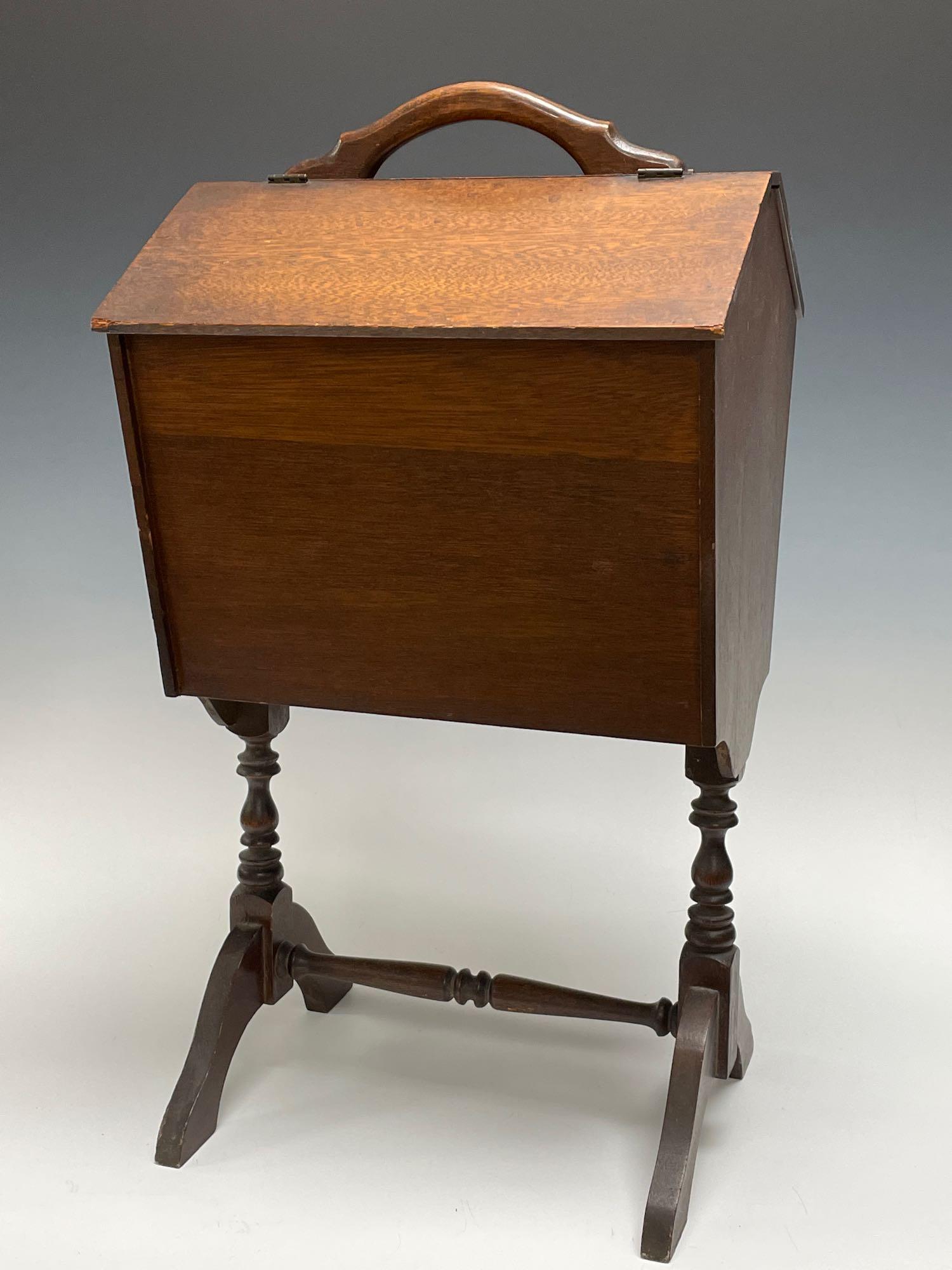19th Century Walnut Sewing Stand with Contents (1 of 15)