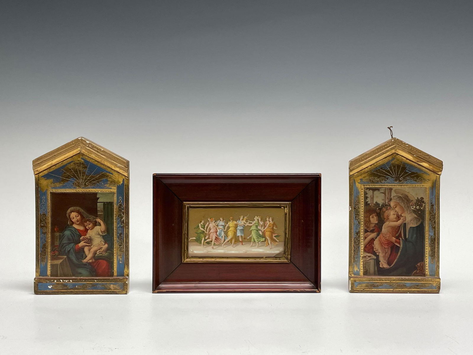 French Lithos on Wood - Art Chretien Moderne and Framed (1 of 14)