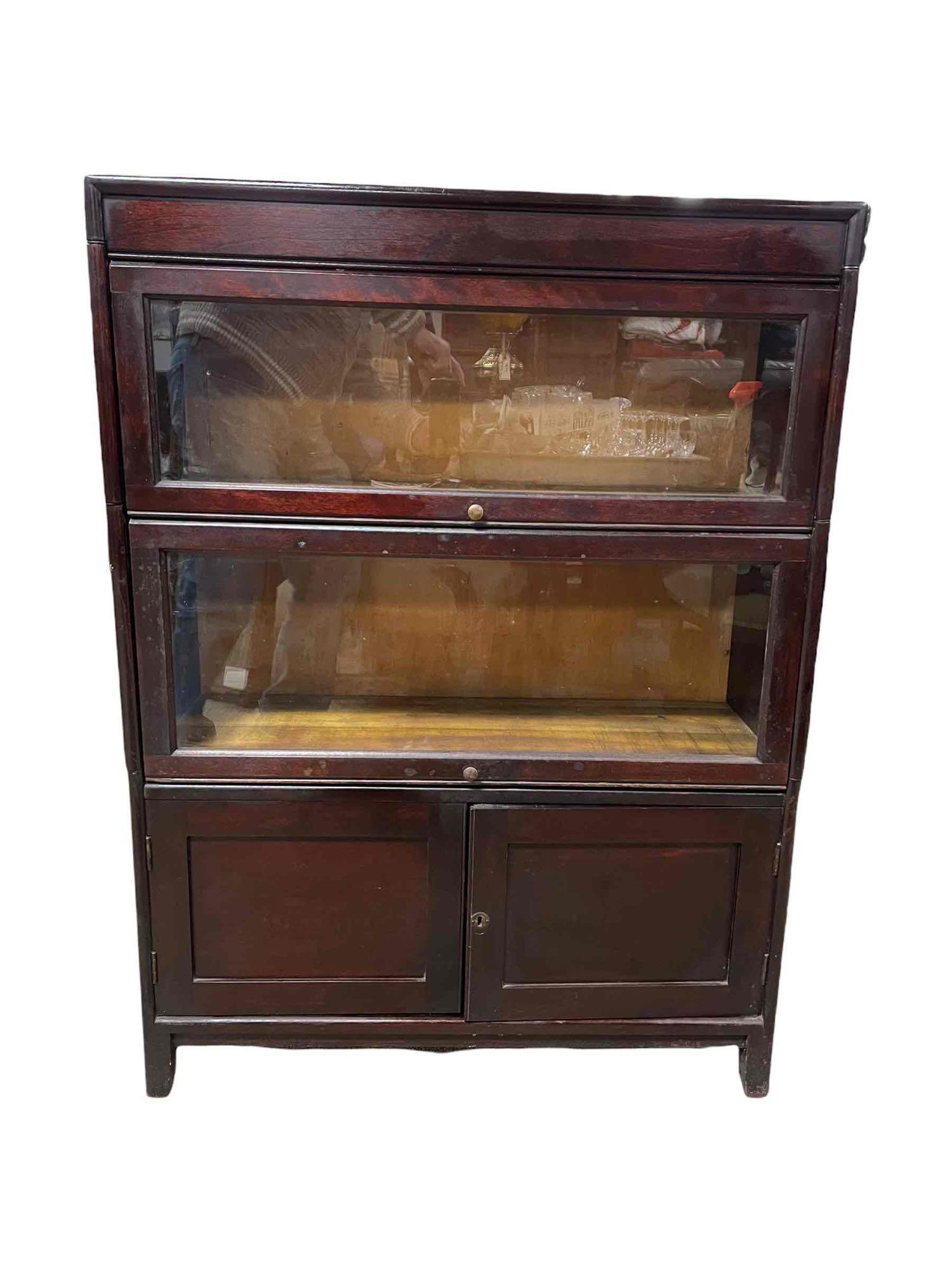 Three Stack Lawyers Style Bookcase Cabinet (1 of 11)