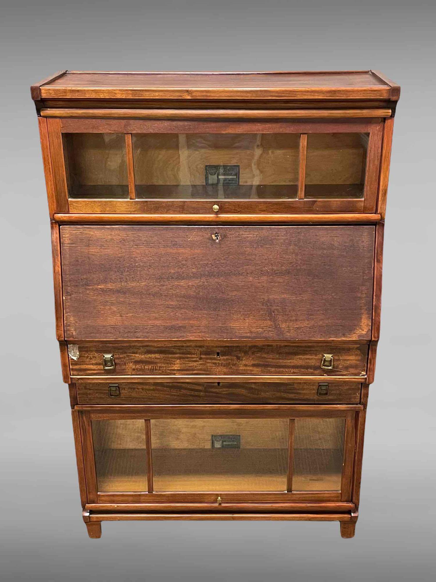 American Mahogany Viking Lawyers Bookcase Secretary (1 of 13)
