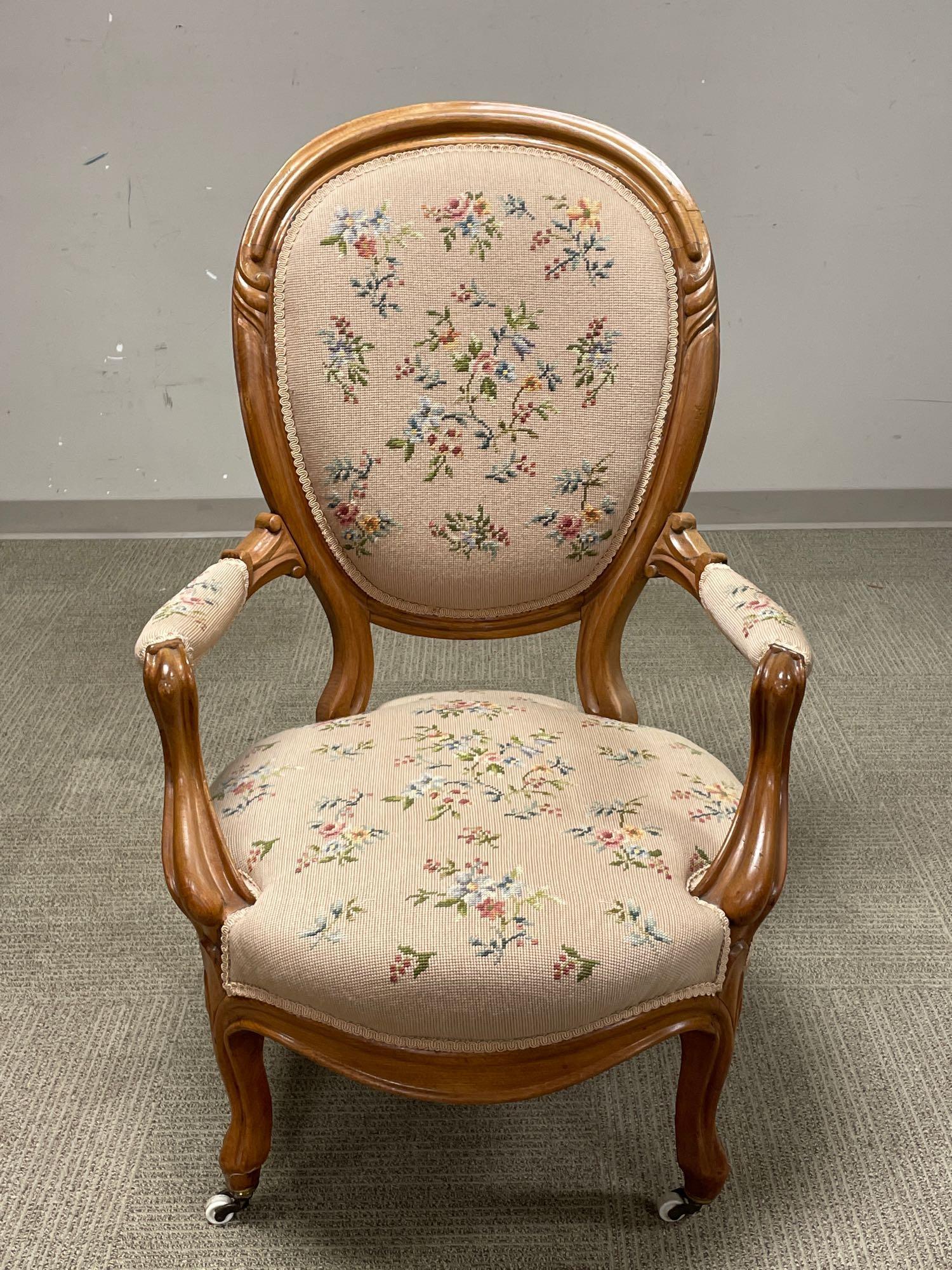 19th c. American Victorian Era NP Gentlmans Chair (1 of 12)