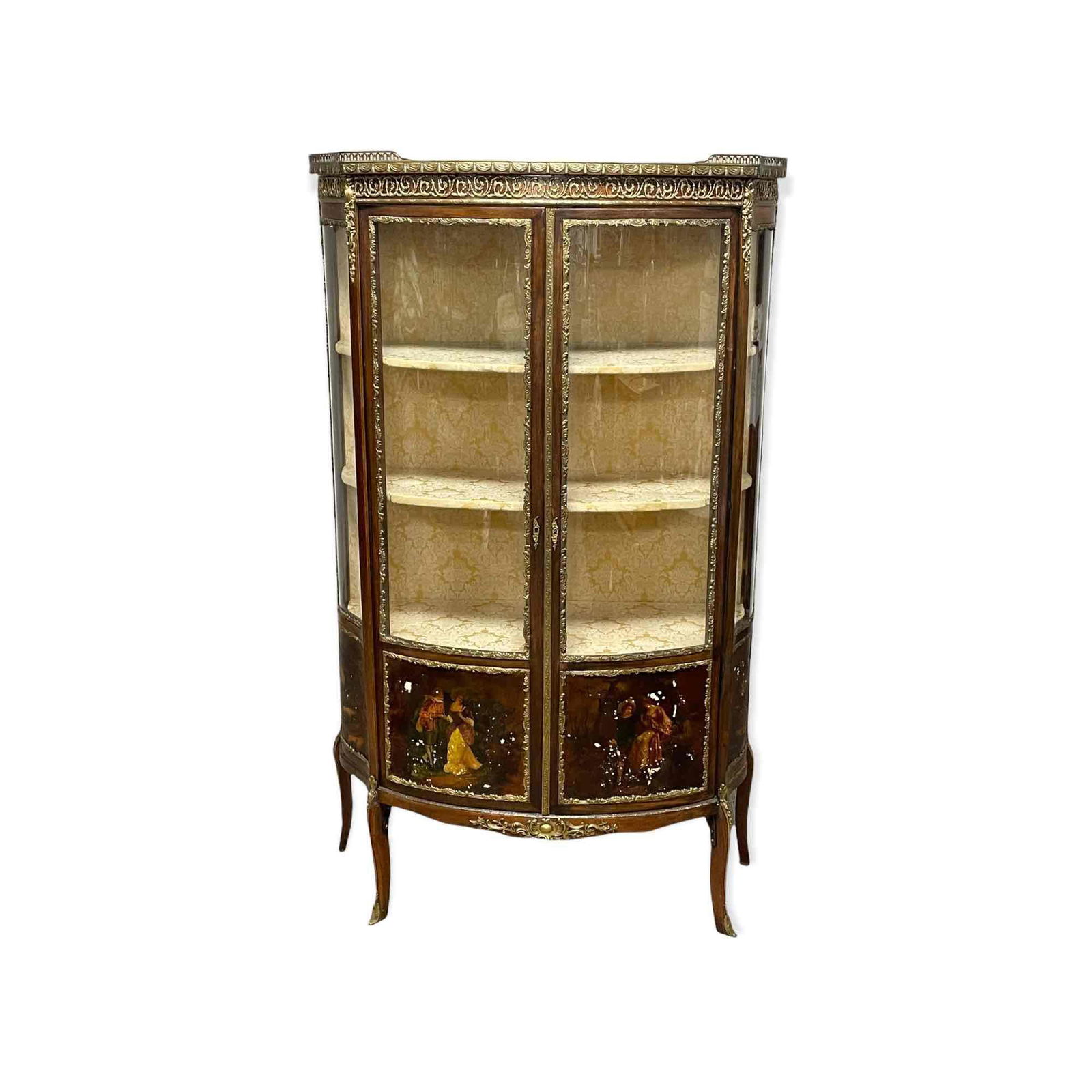 1930's French Two Door Curio Vitrine (1 of 12)