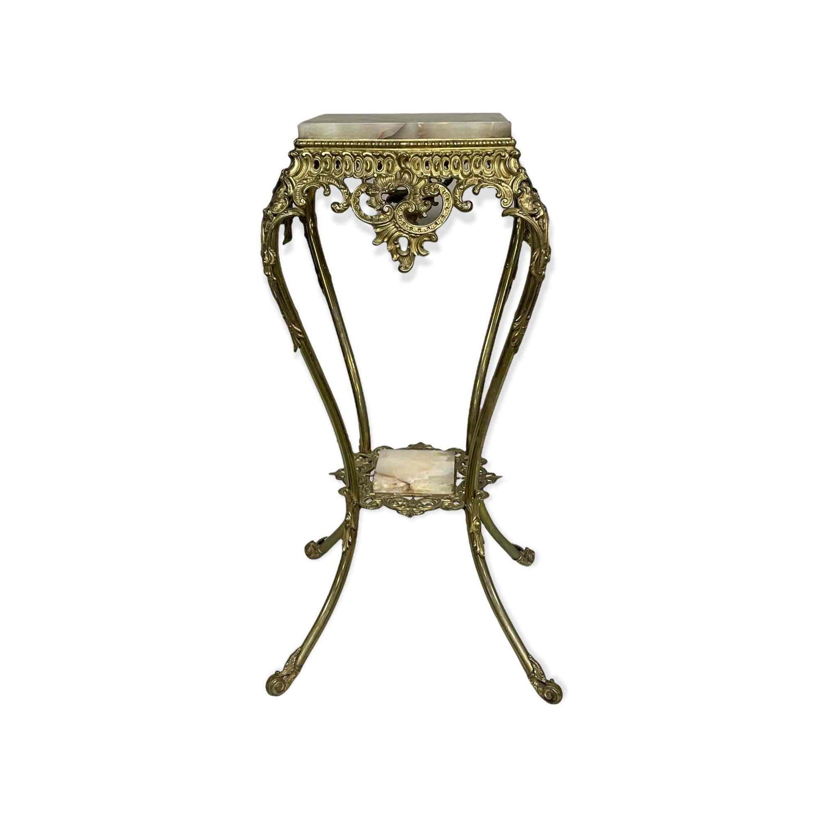 19th C.  Victorian Era Brass and Onyx Fern Stand (1 of 15)