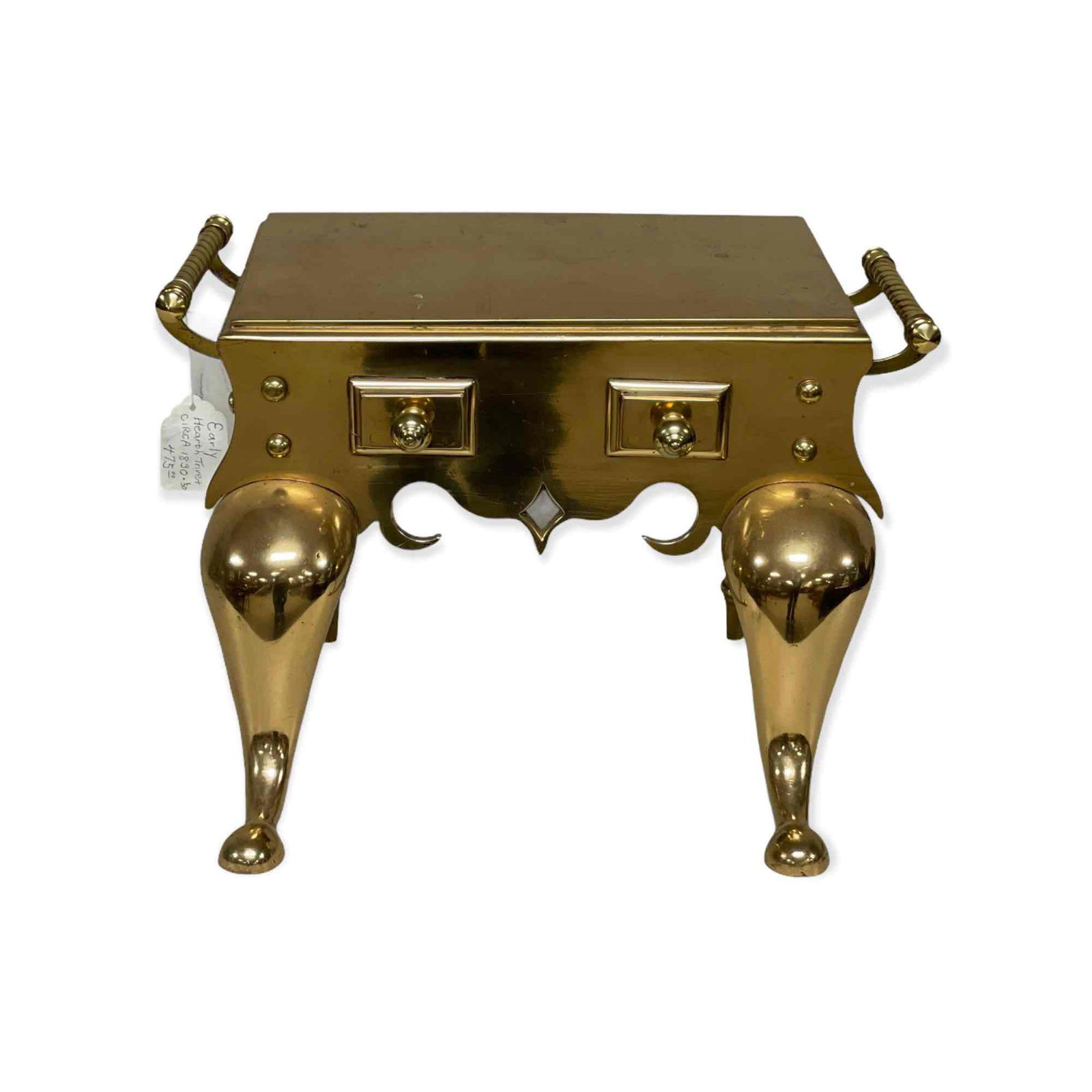 19th C. English Brass Fireplace Hearth Iron Footman (1 of 17)