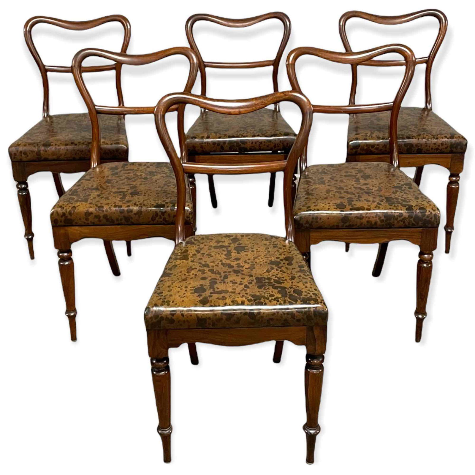 Set if Six (6) 19th C. English Rosewood Dining Chairs (1 of 20)
