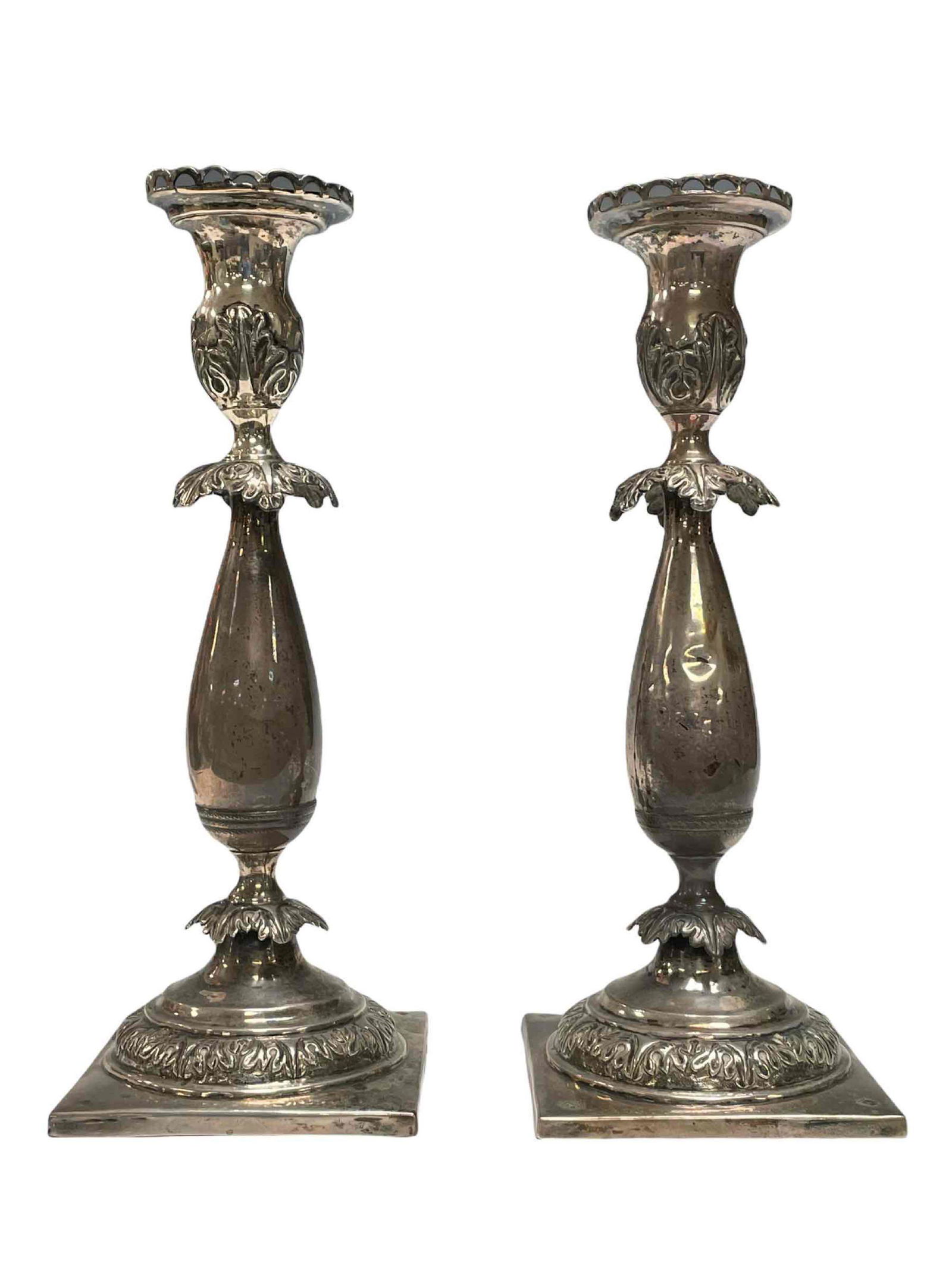 Pair (2) RUSSIAN 84 Zolotnik Silver Candle Sticks (1 of 20)