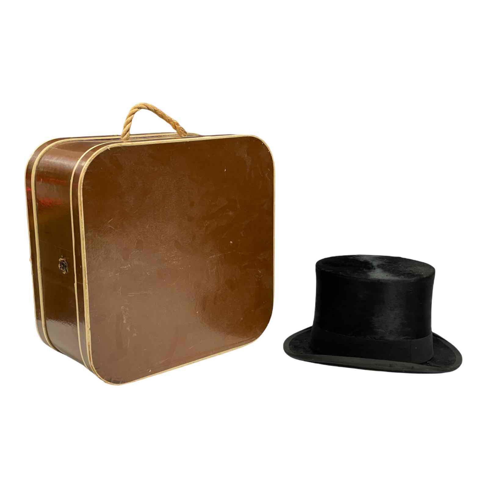 Antique Beaver Fur Top Hat with Box (1 of 14)