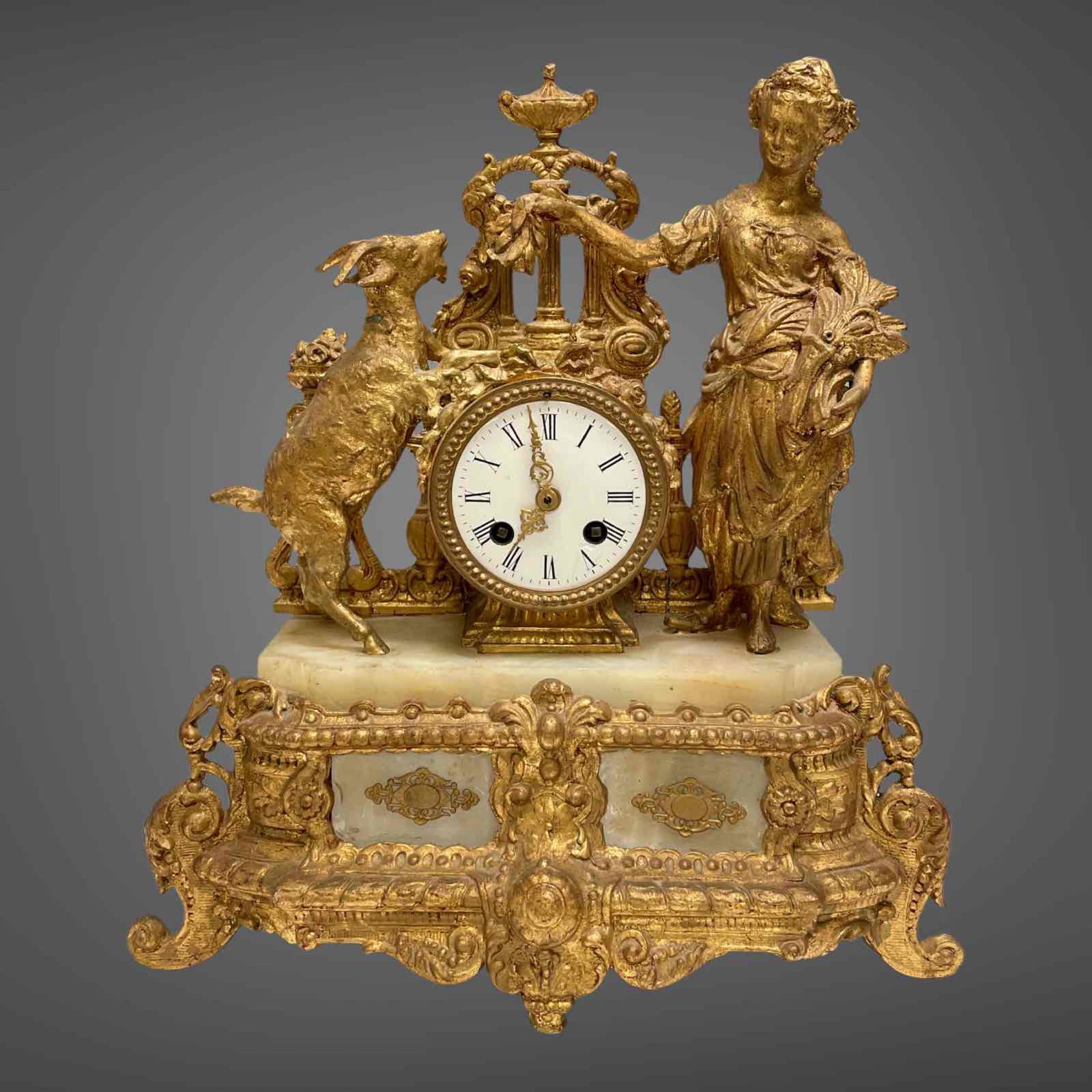 French Medaille D'argent Vincenti Figural Clock (1 of 20)