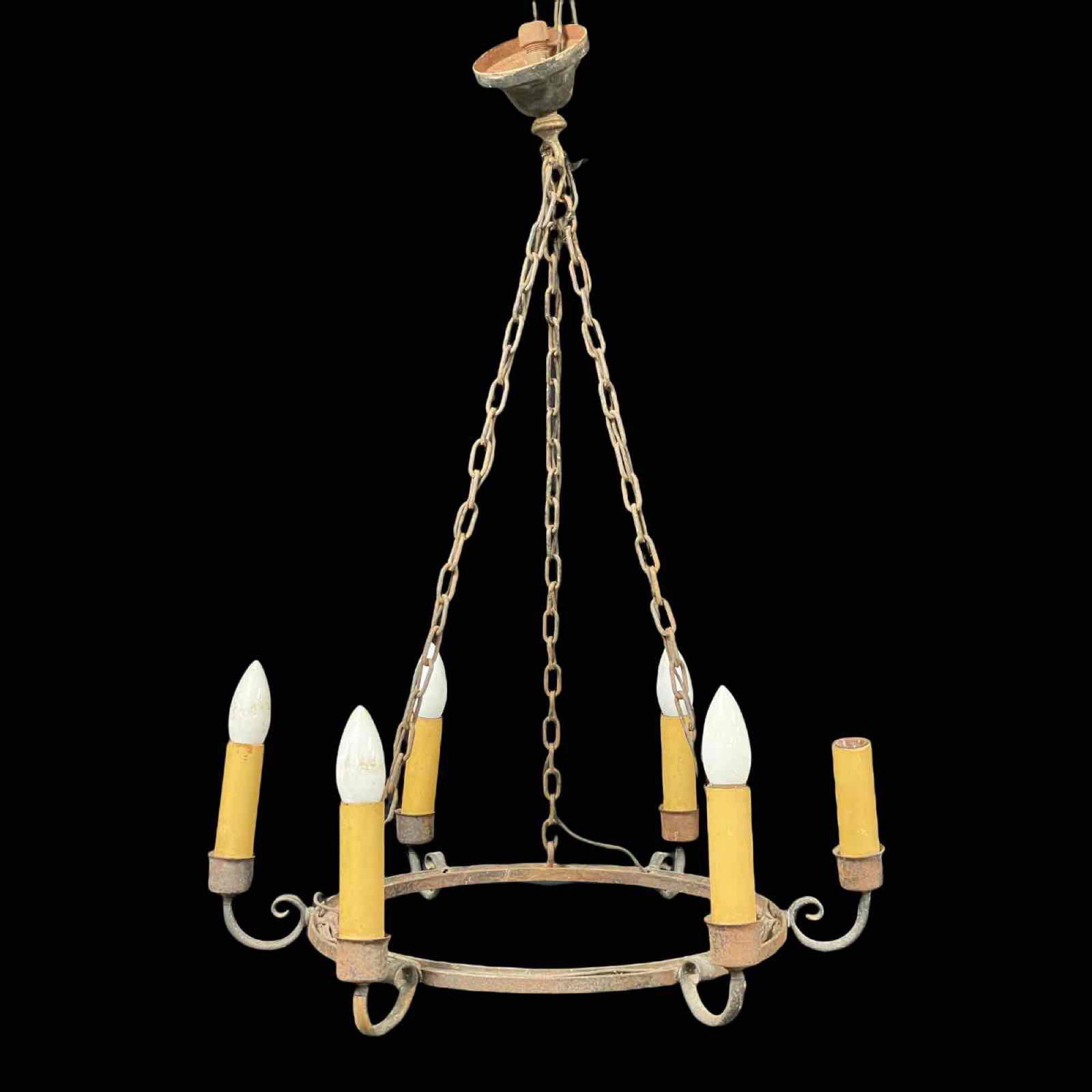 Antique Primitive Cast Iron Electrified Candle (1 of 20)