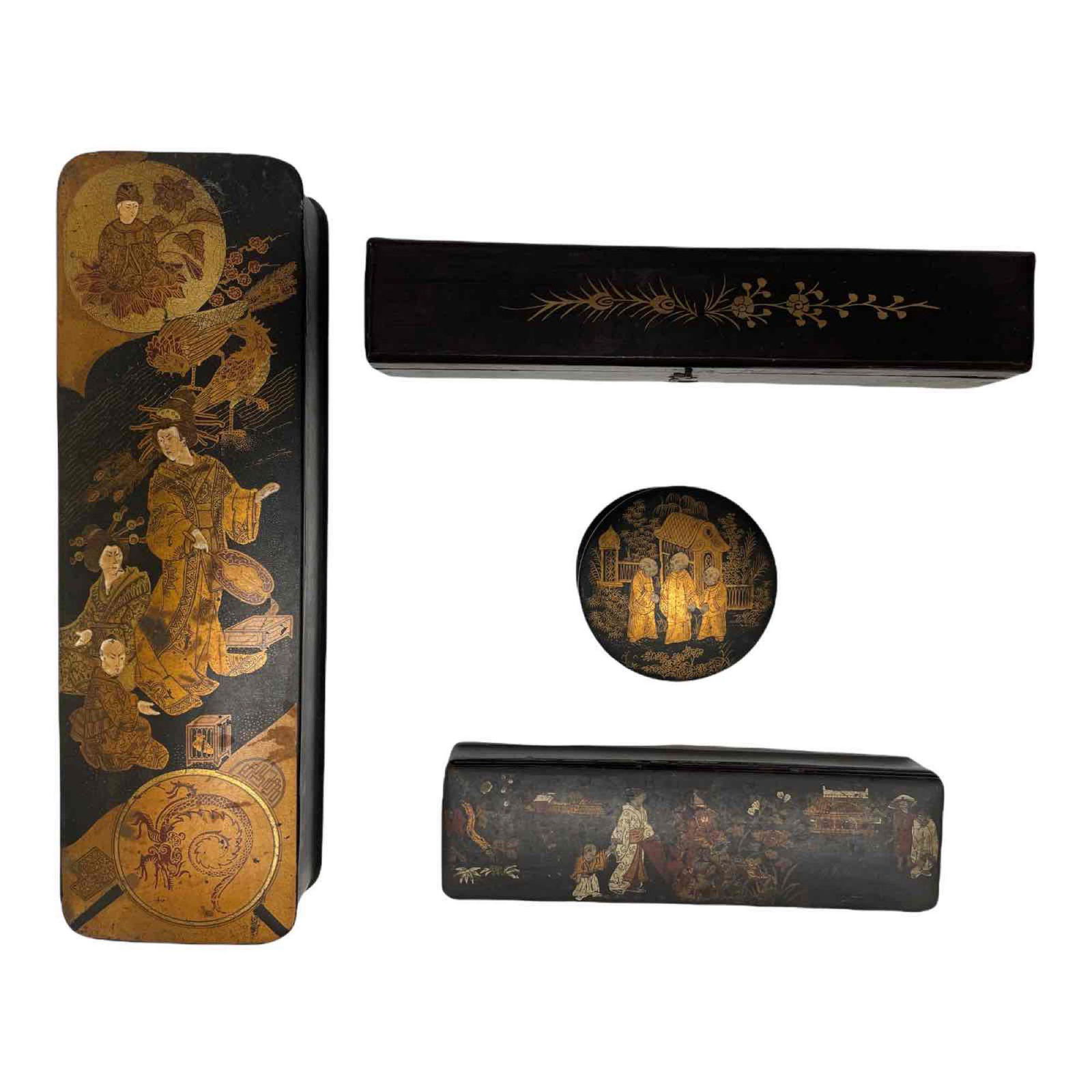 Group of Antique  Chinese Lidded Boxes (1 of 20)