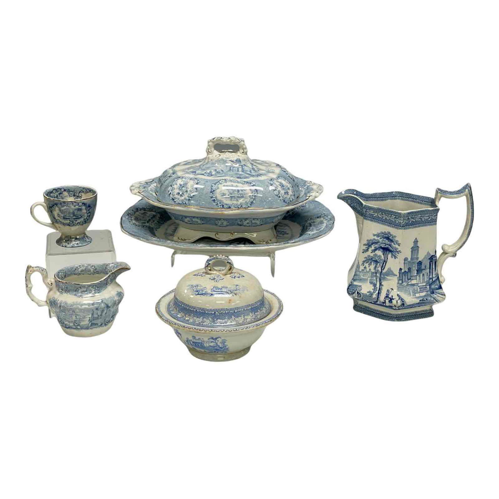 Ridgway Blue and White ORIENTAL English Transferware (1 of 20)