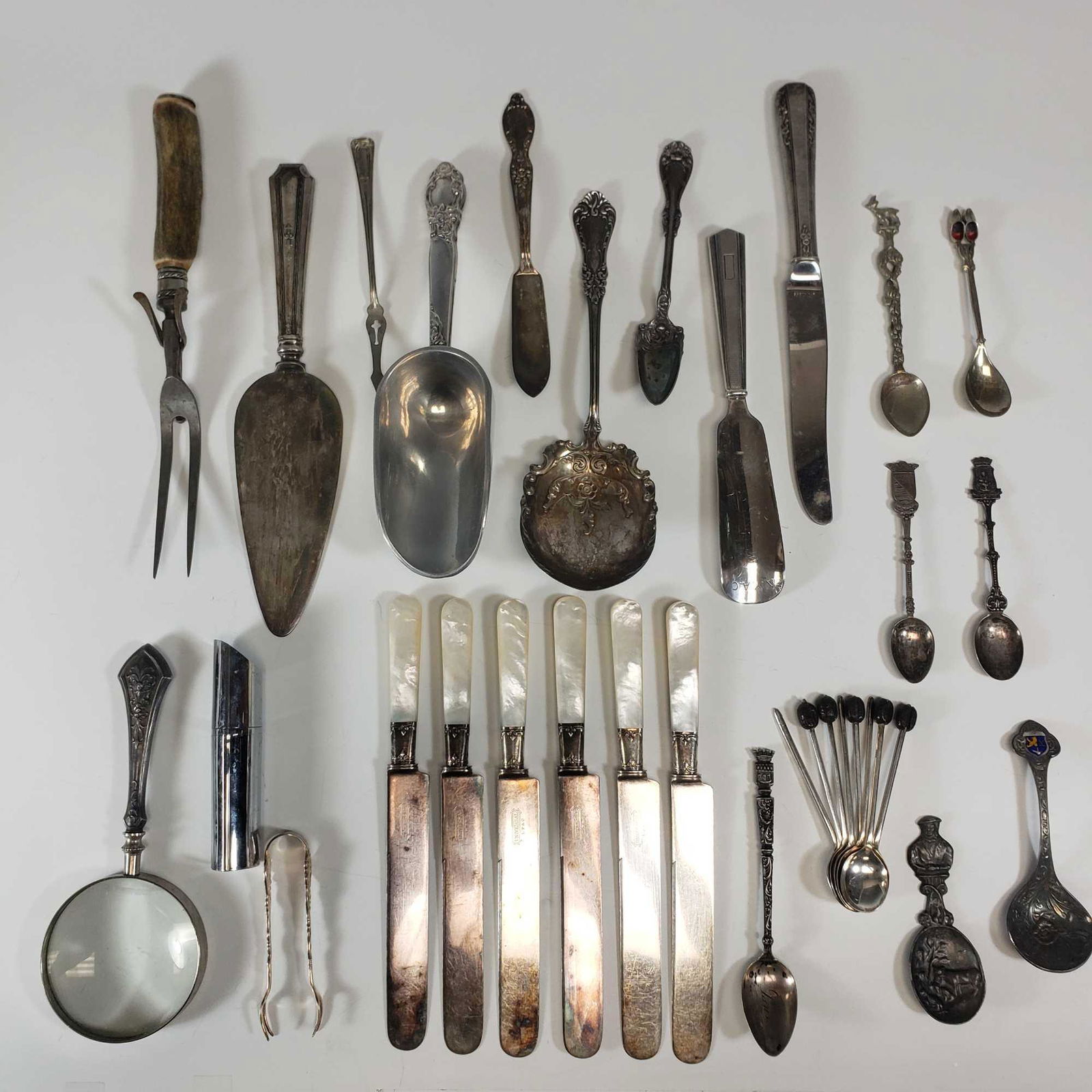 Sterling Silver and Silver Plate Flatware Group Lot (1 of 13)