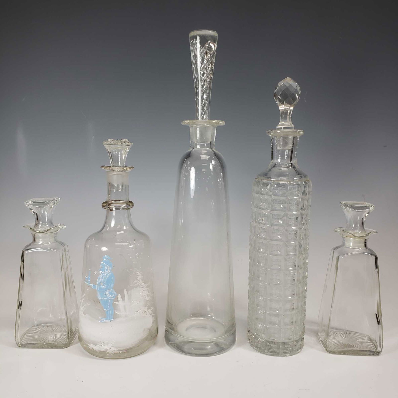 Collection of Five Decanters Vintage (5) (1 of 10)
