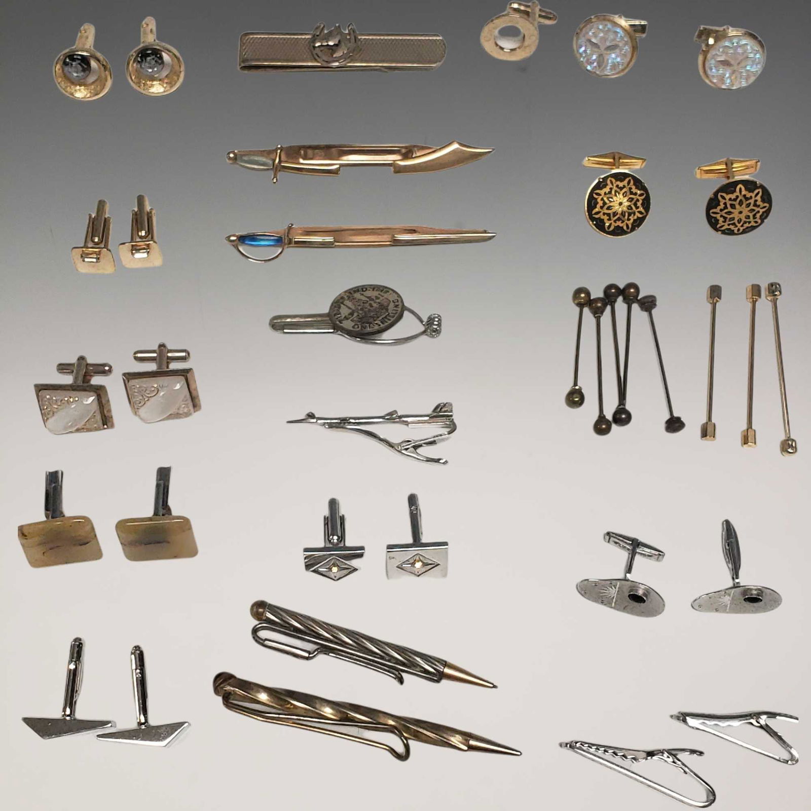 Tie Clips, Cuff Links and Antique Mechanical Pencil (1 of 12)