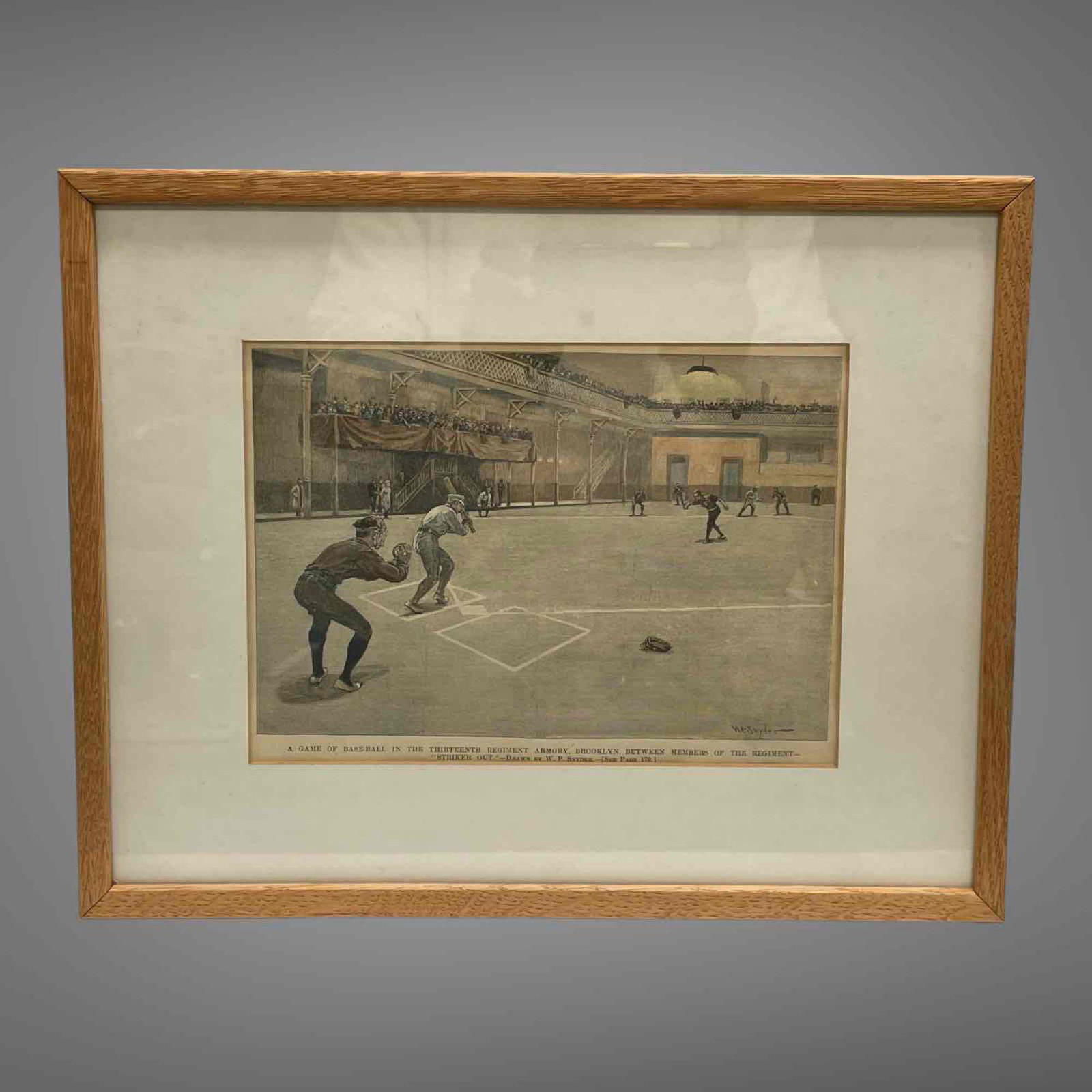 1800'S BASEBALL MILITARY HARPERS WEEKLY COLORED LITHO (1 of 11)
