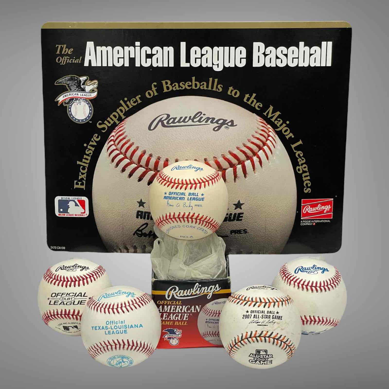 2007 MLB ALL-STAR GAME BALL and FOUR OTHER RAWLINGS (1 of 14)