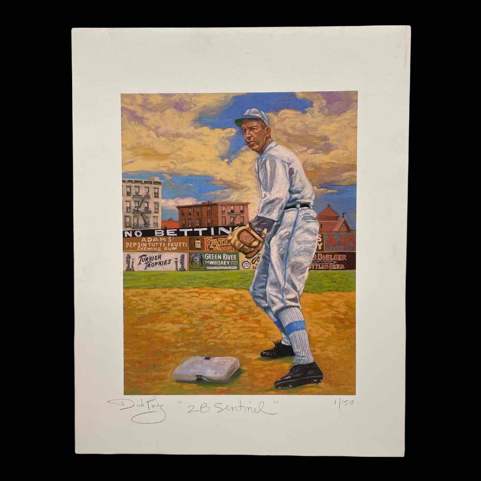 2B SENTINEL EDDIE COLLINS PEREZ LITHOGRAPH #1/150 (1 of 13)