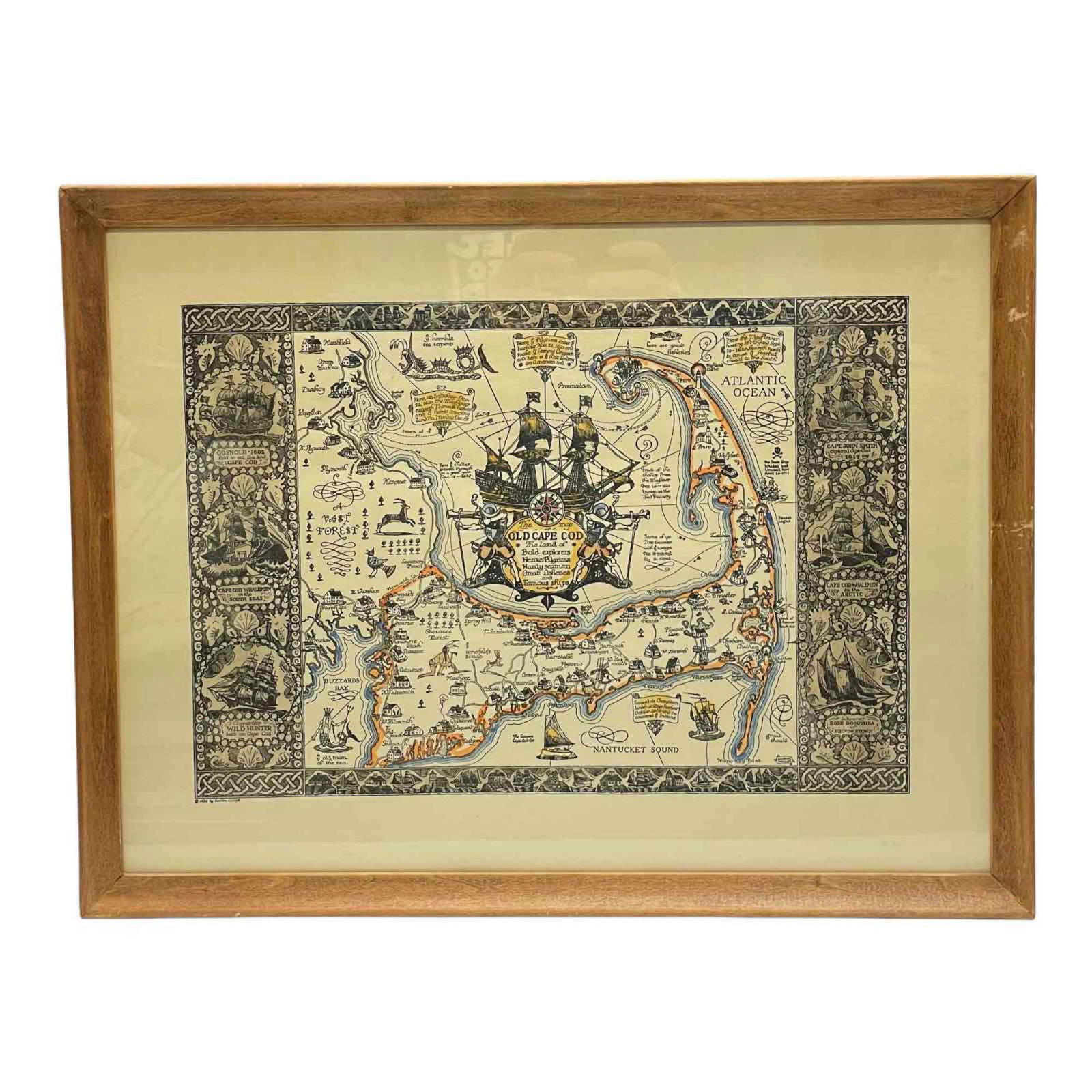 Coulton Waugh 1930 Map "Old Cape Cod" Hand Colored (1 of 17)