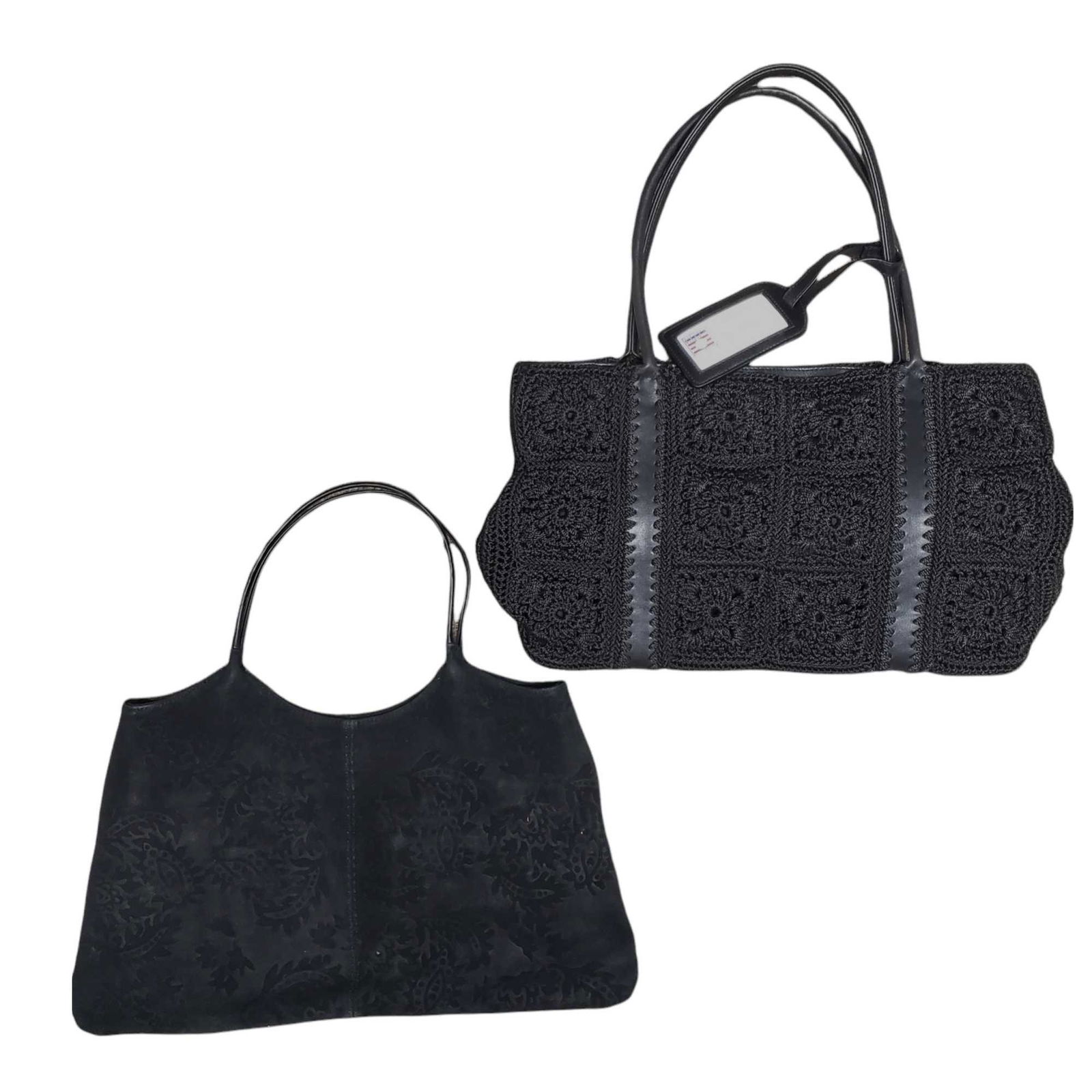 Sak Original Black Crochet Shoulder, Tote or Hobo Bag (1 of 16)