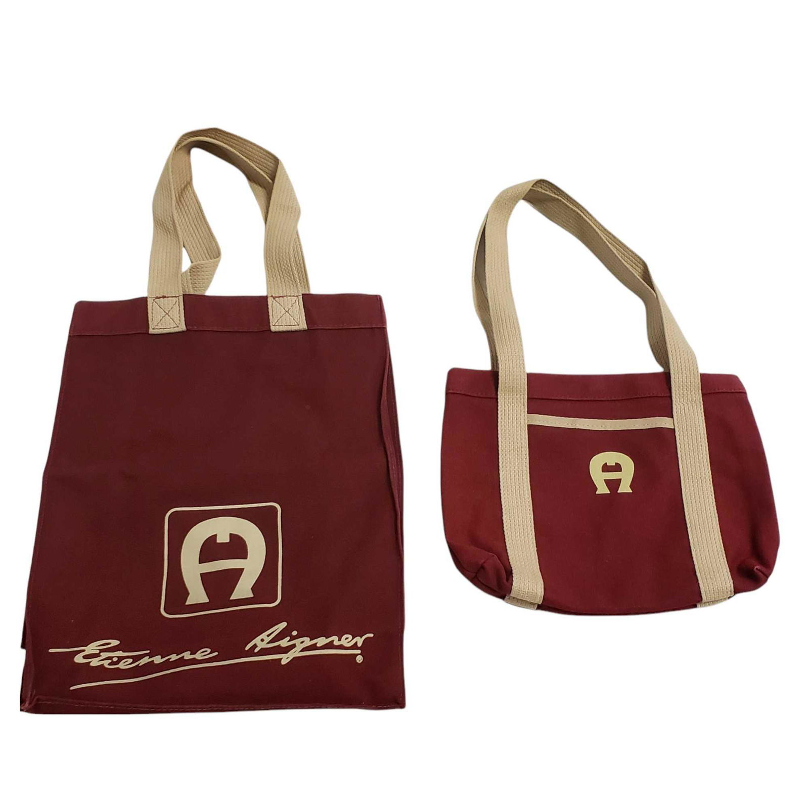 Two Etienne Aigner Canvas Tote Bags (1 of 13)