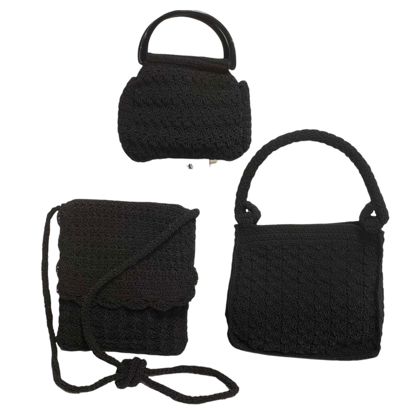 Black Crochet Hand and Shoulder Bags (3) (1 of 15)