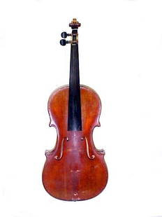 Luigi Rovatti Labeled Violin 1898 Buenes Aires,: signed on label. Medium brown color. Condition overall very good, lacking two turn pegs, tailpiece and chin guard. Less than appropriate wear and scuff marks for age. L.O.B. 14 1/8''. Information and