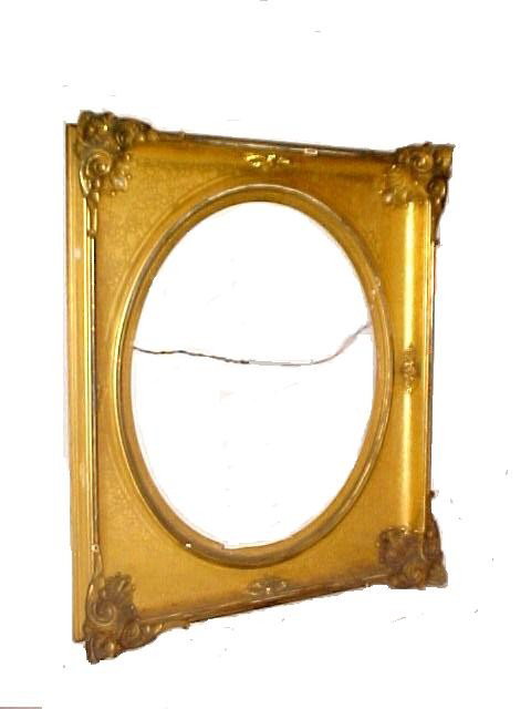 French Victorian Gilt And Plaster Ornate Frame,: Condition some plaster carving missing. H. 40'' w. 35'' d. 5'' opening 30'' x 25''