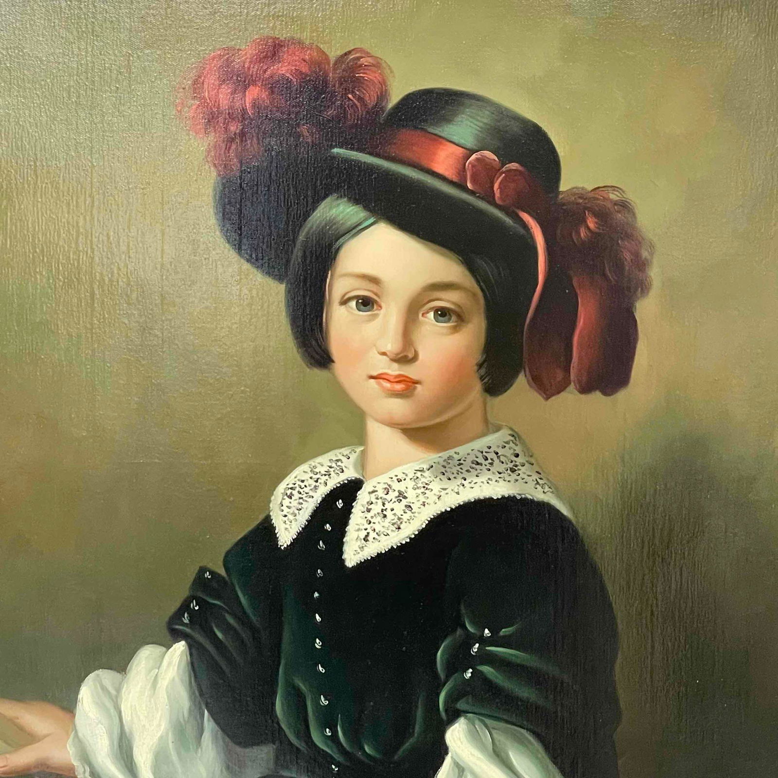 Signed G. SERRURE Painting Portrait of a Girl (1 of 17)