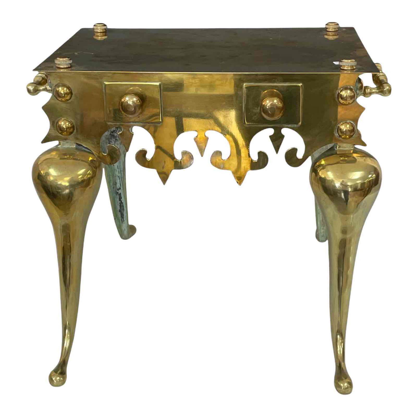 English Brass Fireplace Hearth Footman or Kettle Trivet (1 of 20)