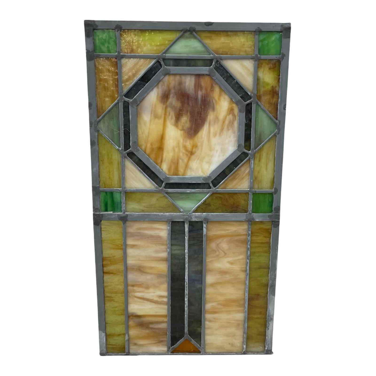 Arts and Crafts Style Stained Glass Window Panel (1 of 14)