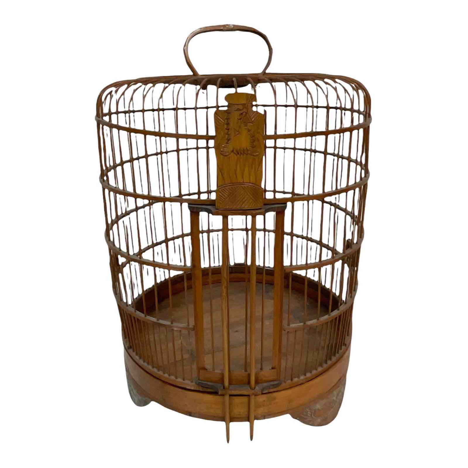 Asian Influenced Bamboo and Wood Birdcage (1 of 20)