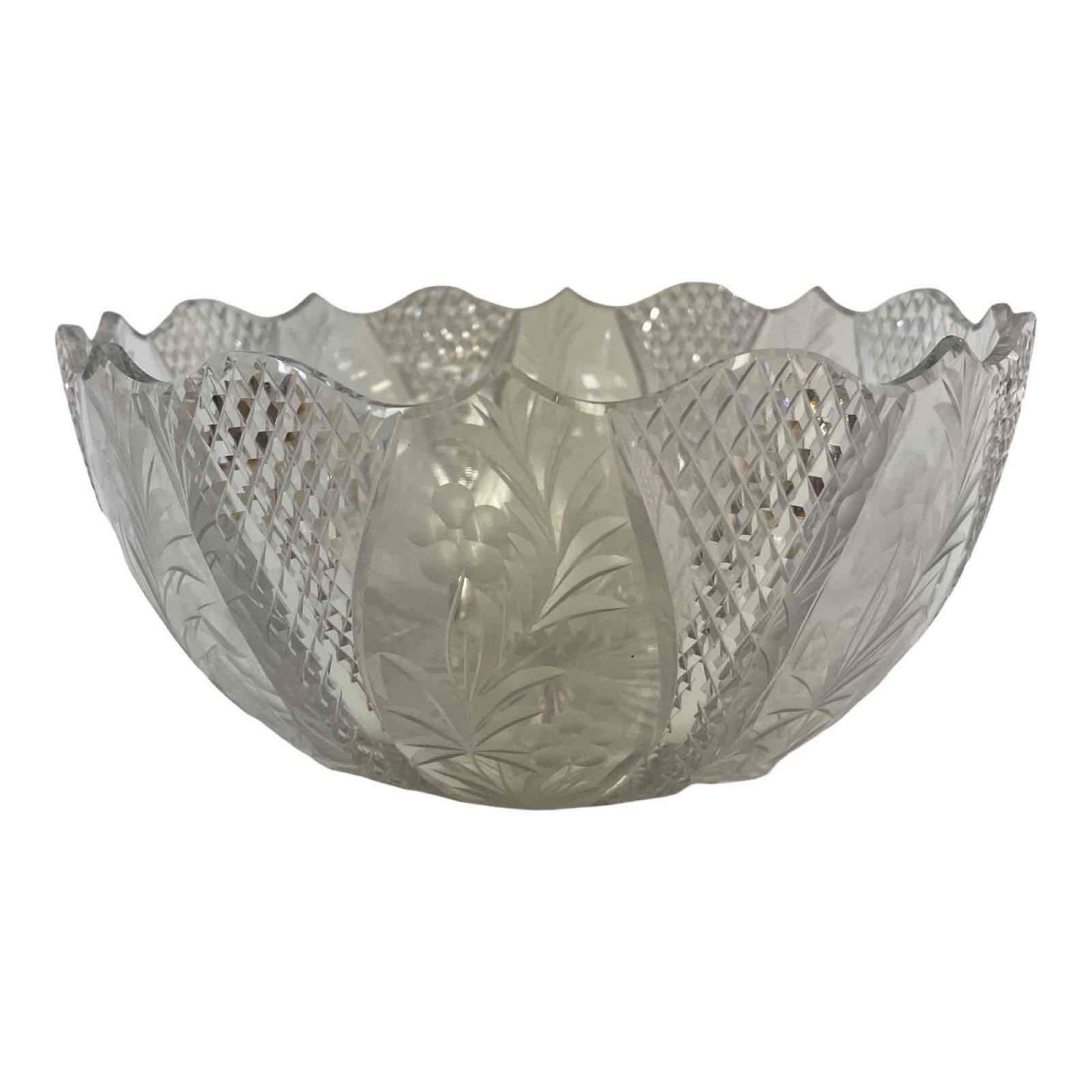 Signed Libbey Brilliant Period Cut Crystal Bowl (1 of 16)