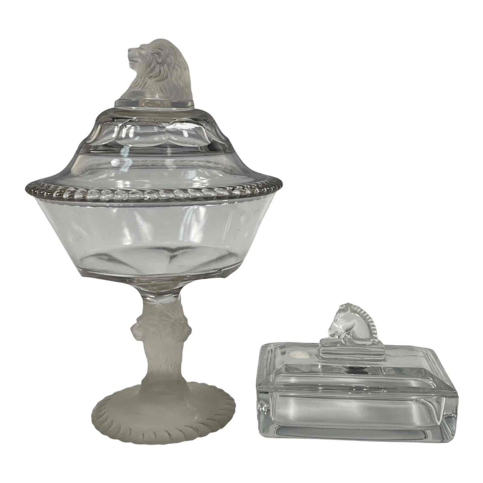 EAPG Gillinder &Sons Frosted Lion Compote (1 of 20)