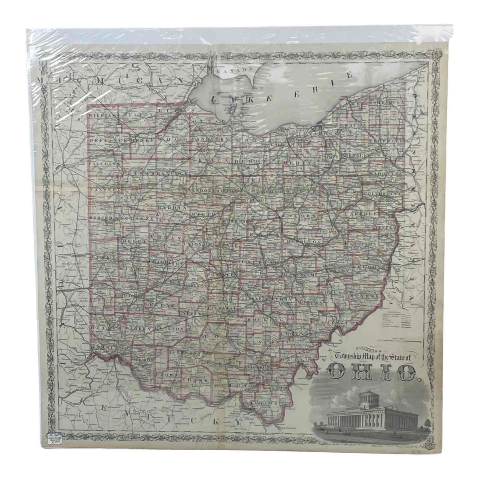 1870s Railroad and Township Map of Ohio (1 of 11)