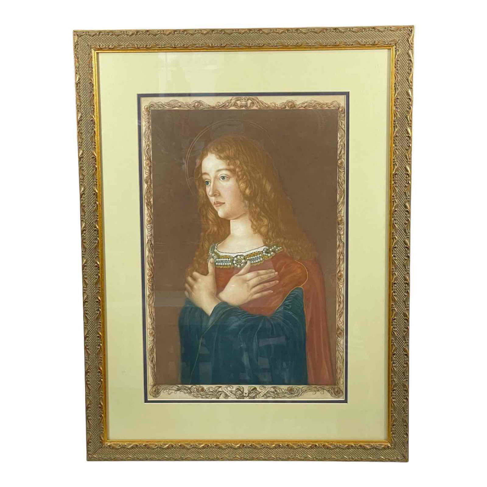 Bellini Mary Magdalene Lithograph in Early Frame (1 of 18)