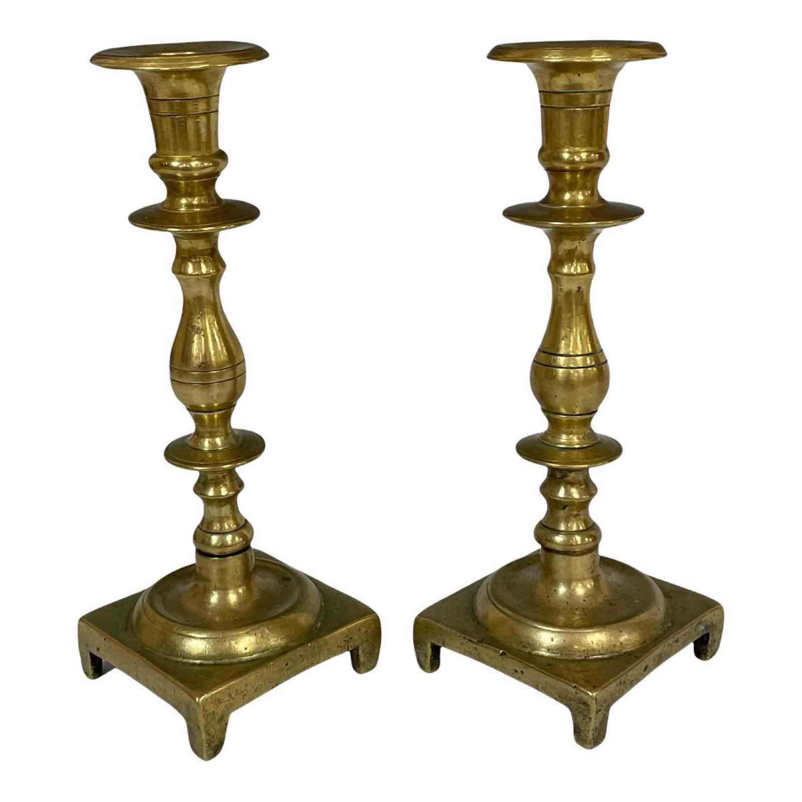 Pair of18th Century Russian Sabbath  Candlesticks (1 of 20)