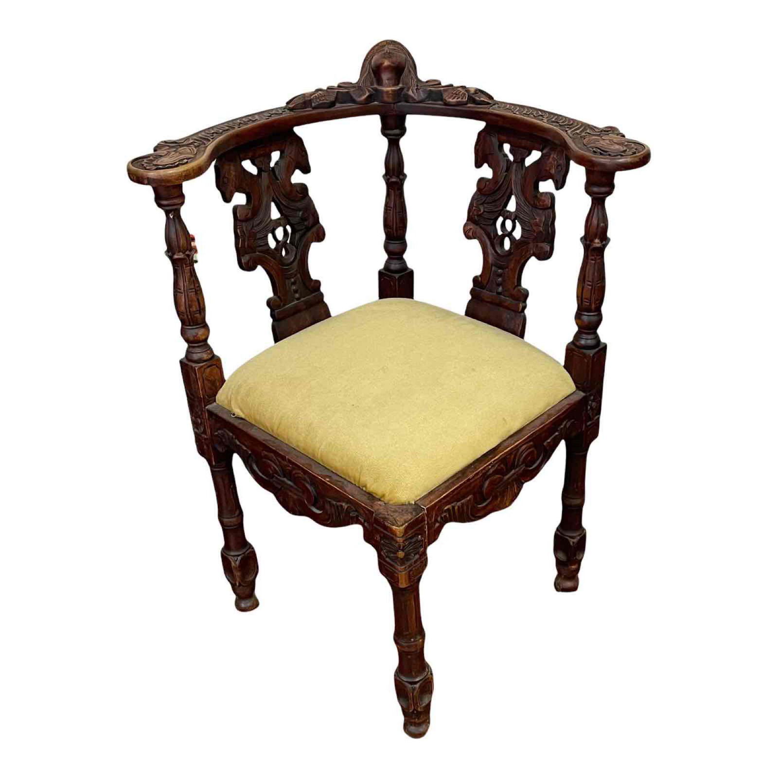 Victorian Renaissance Style Corner Chair (1 of 20)