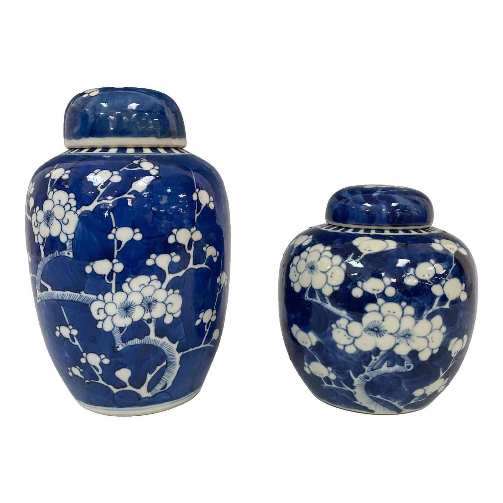 Two Chinese Prunus Tree Porcelain Jars (1 of 18)