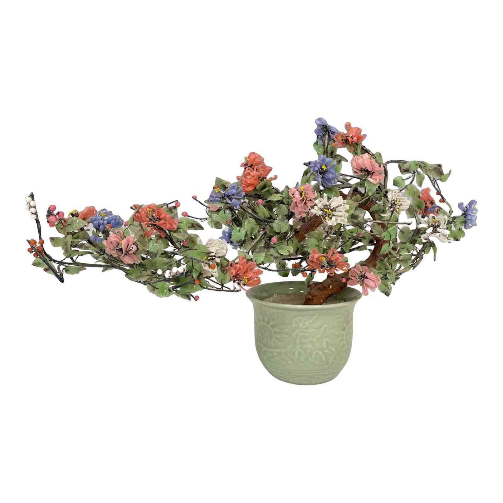 Chinese Glass  - Jade Bonsai Tree (1 of 18)