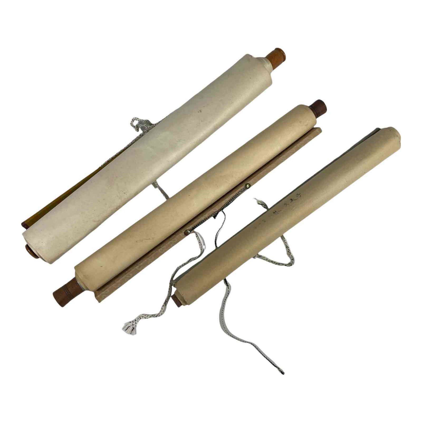 Two Calligraphy Scrolls and a Floral Scroll (1 of 19)