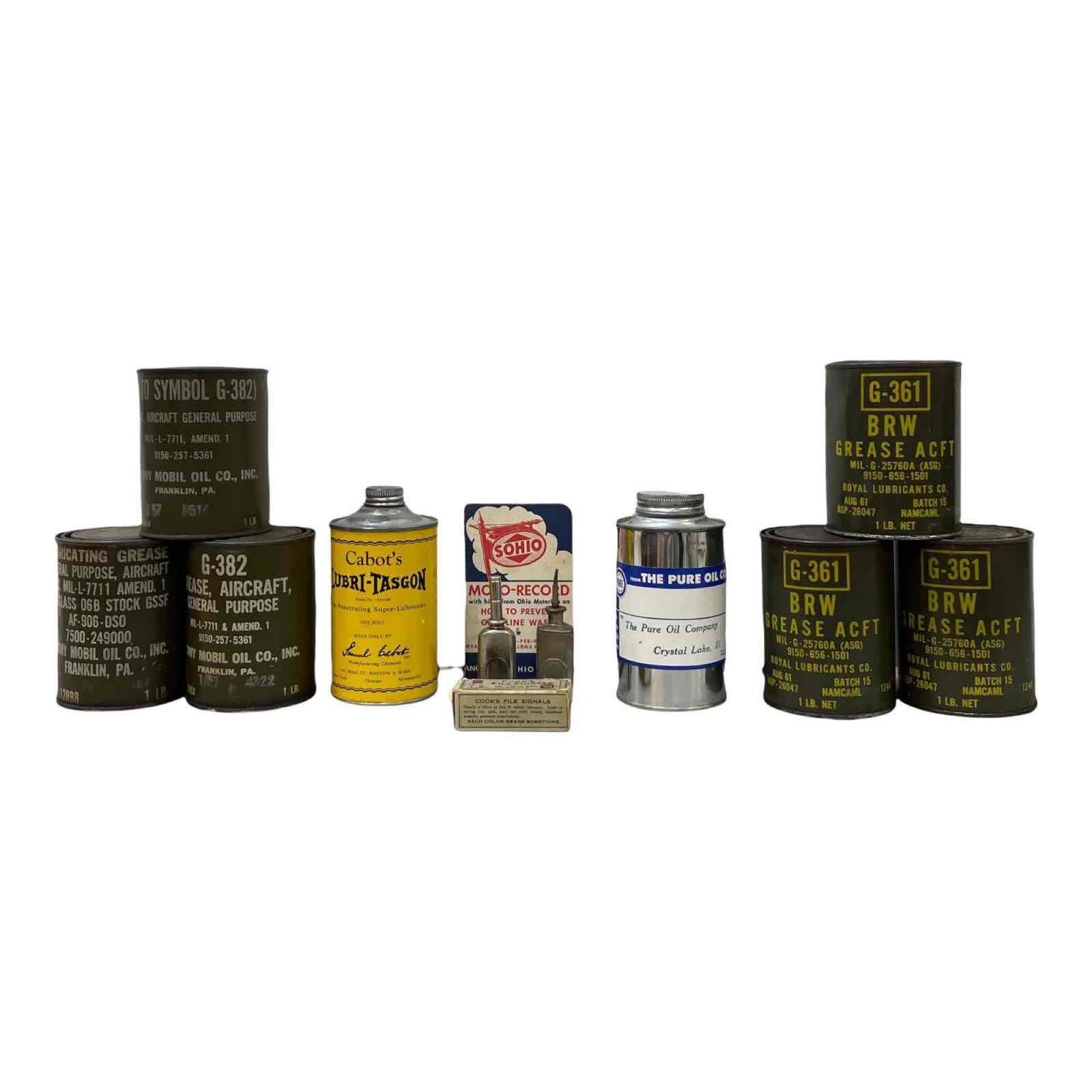 Aircraft Grease and Lubricant Cans Vintage (1 of 17)