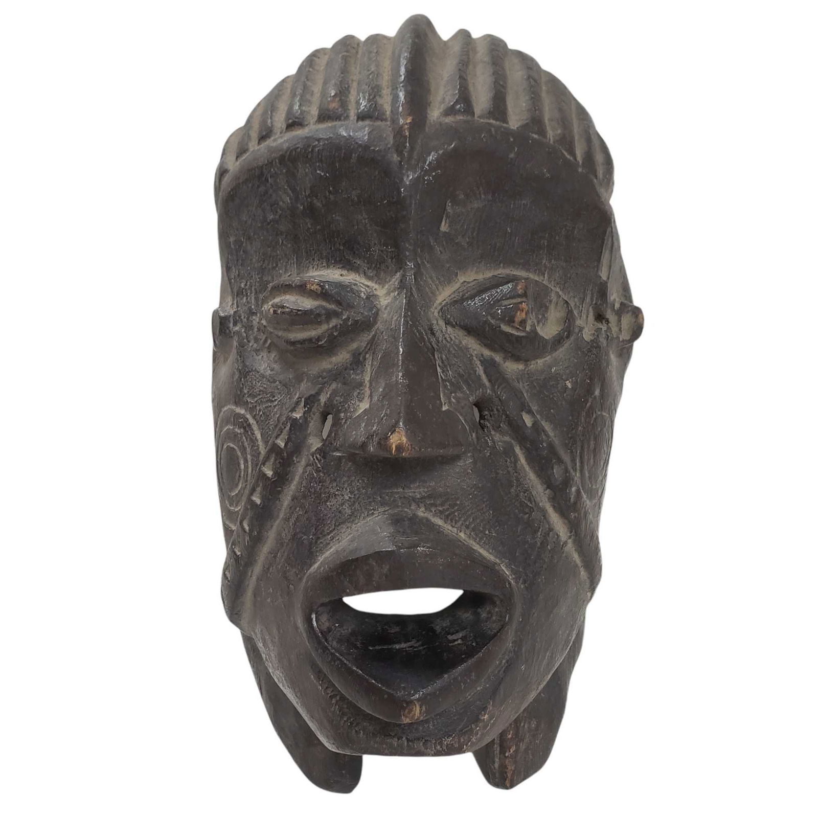 African Helmet Mask Likely Kuba Culture (1 of 11)