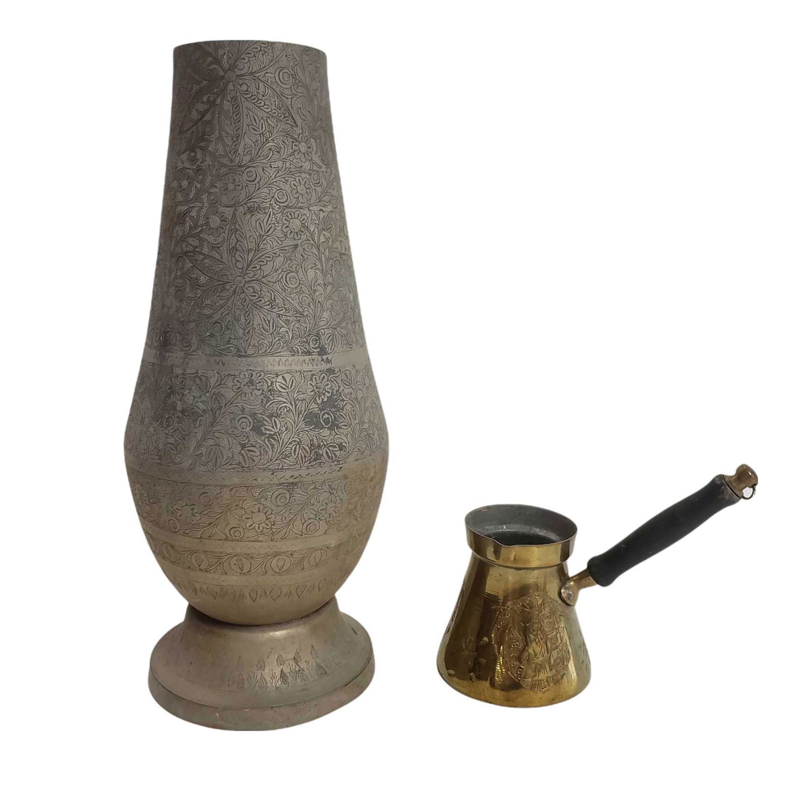 Indian White Copper Vase and Turkish Coffee Pot (1 of 13)