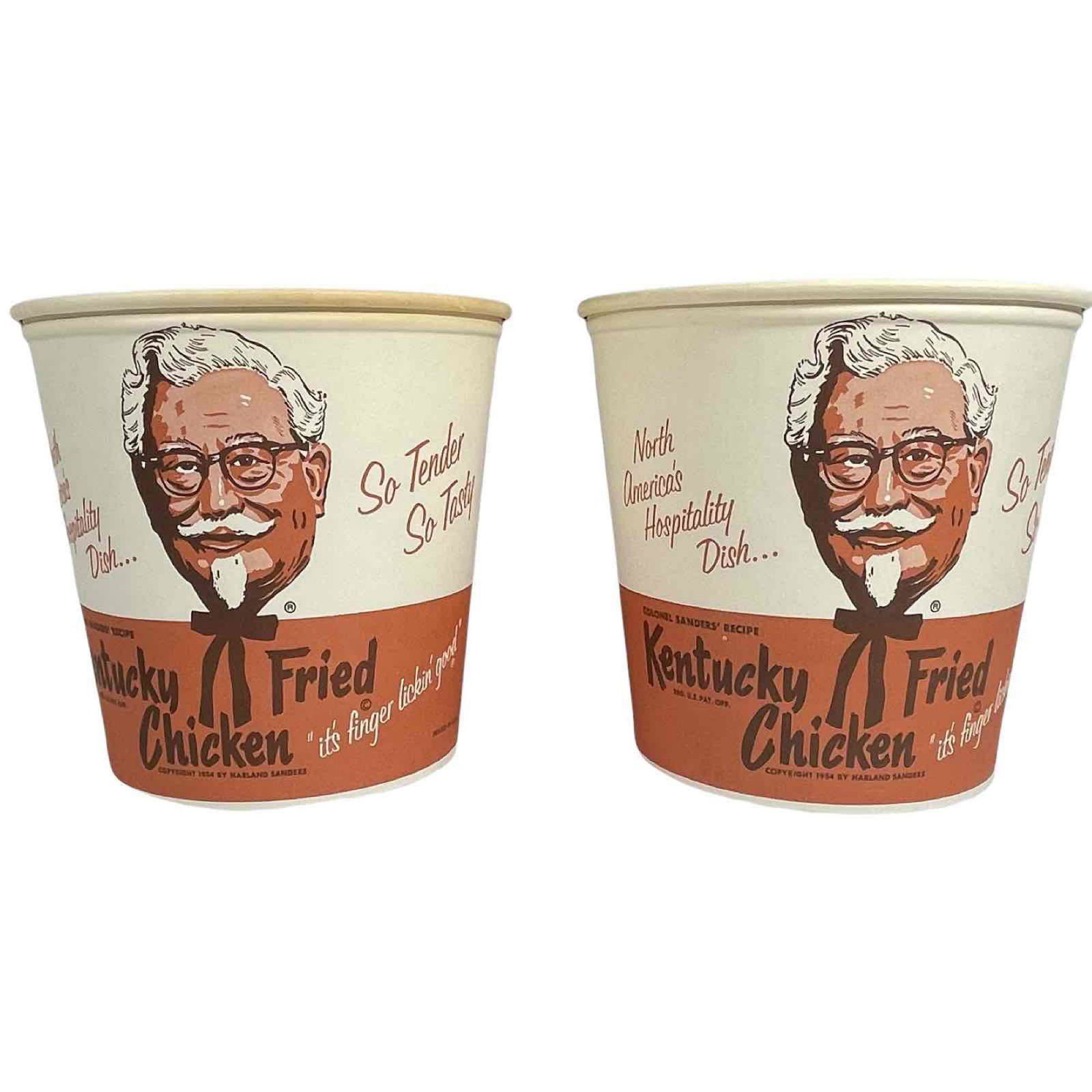 1954 Vintage Kentucky Fried Chicken Buckets - NOS (1 of 16)