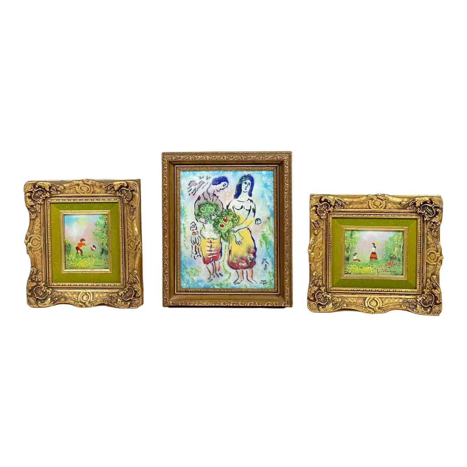 Two (2) Louis Cardin French Enamels on Copper and One Other (1 of 20)